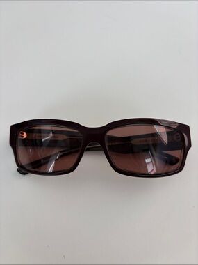 Burberry Women's Dark Brown Rectangular Sunglasses